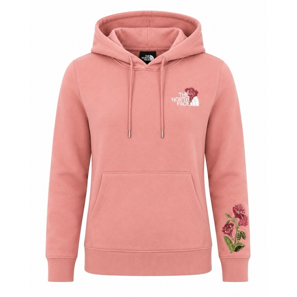 The North Face Himalayan Bottle Source Hoodie Women S Pink Floral Embroidered